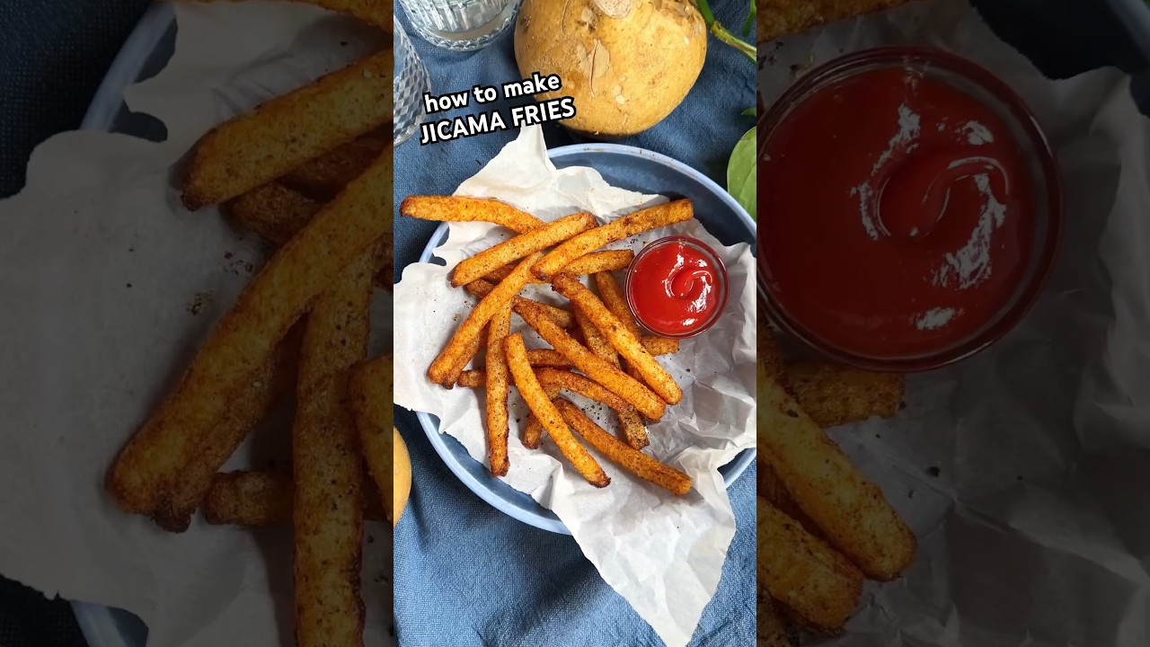 Hungry for French fries but not all the carbs? Make jicama fries!🍟
