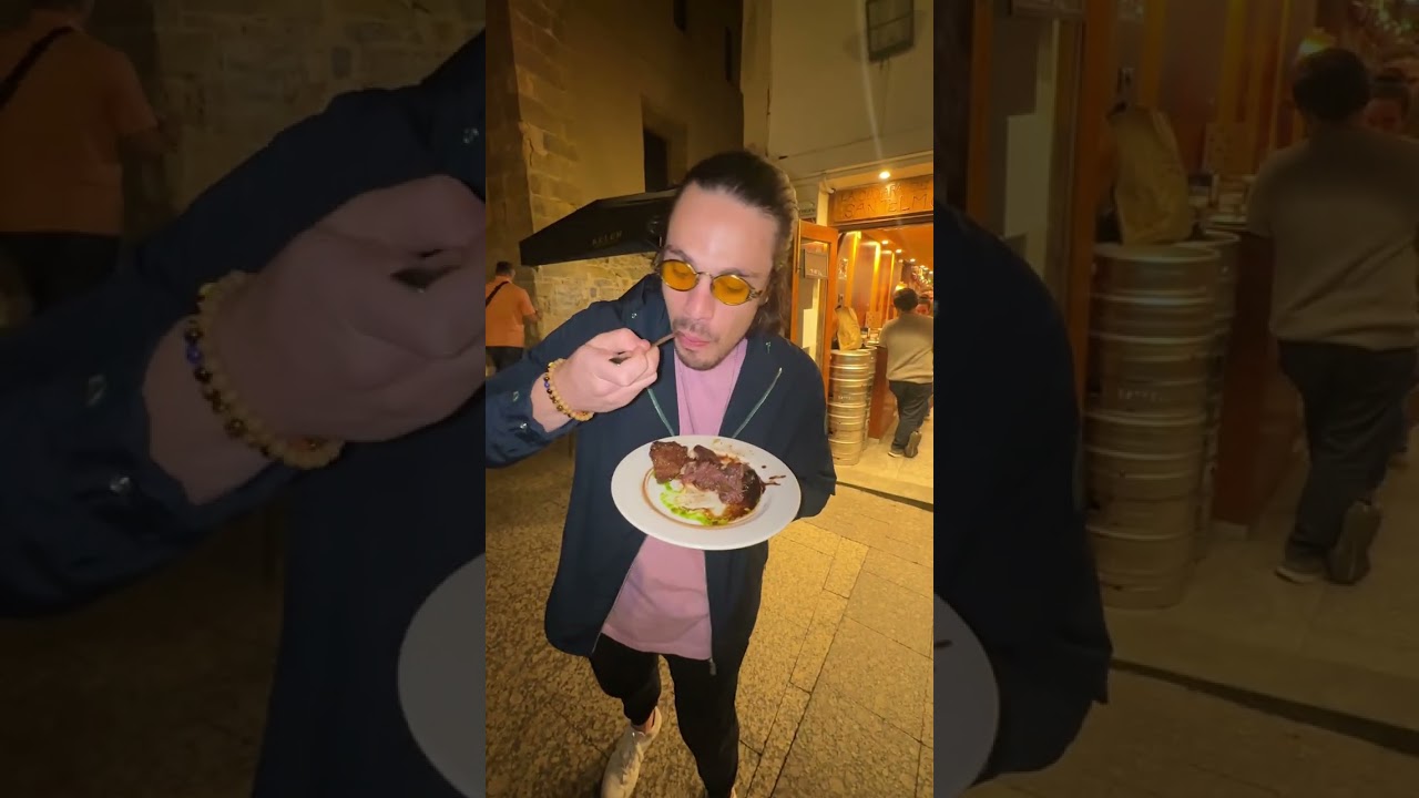 Probando Pintxos en San Sebast&iacute;an! 🇪🇸🥩 Es demasiado lo que hay para Pintxos en Sanse (si ya le