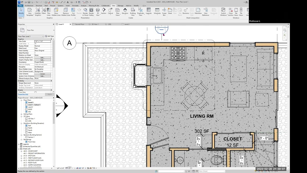 REVIT: Enlarged Kitchen Plan and Interior Elevations