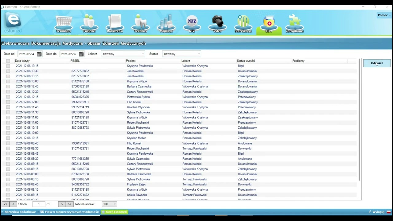 Estomed - Jak poprawnie wysyłać zdarzenia medyczne na platformę P1