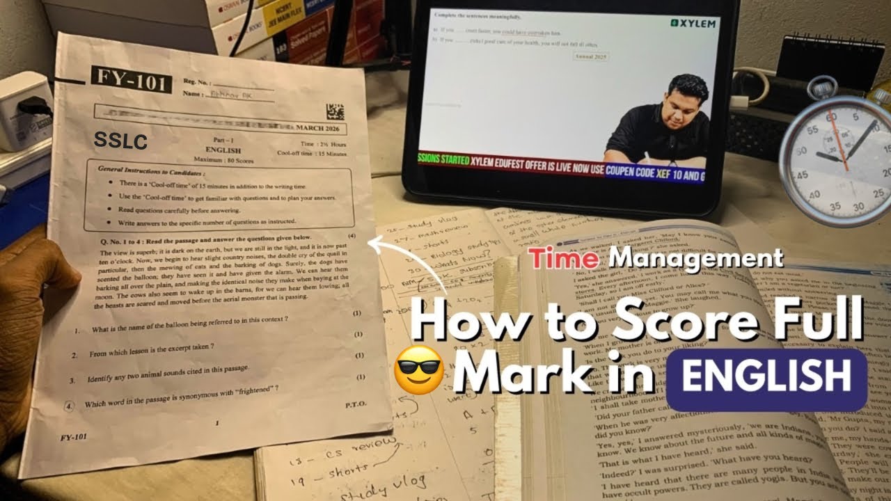 SSLC English Exam Tips..!! NEVER DO THESE MISTAKES🥺Exam Methods that I Used to Score Full Marks🤫