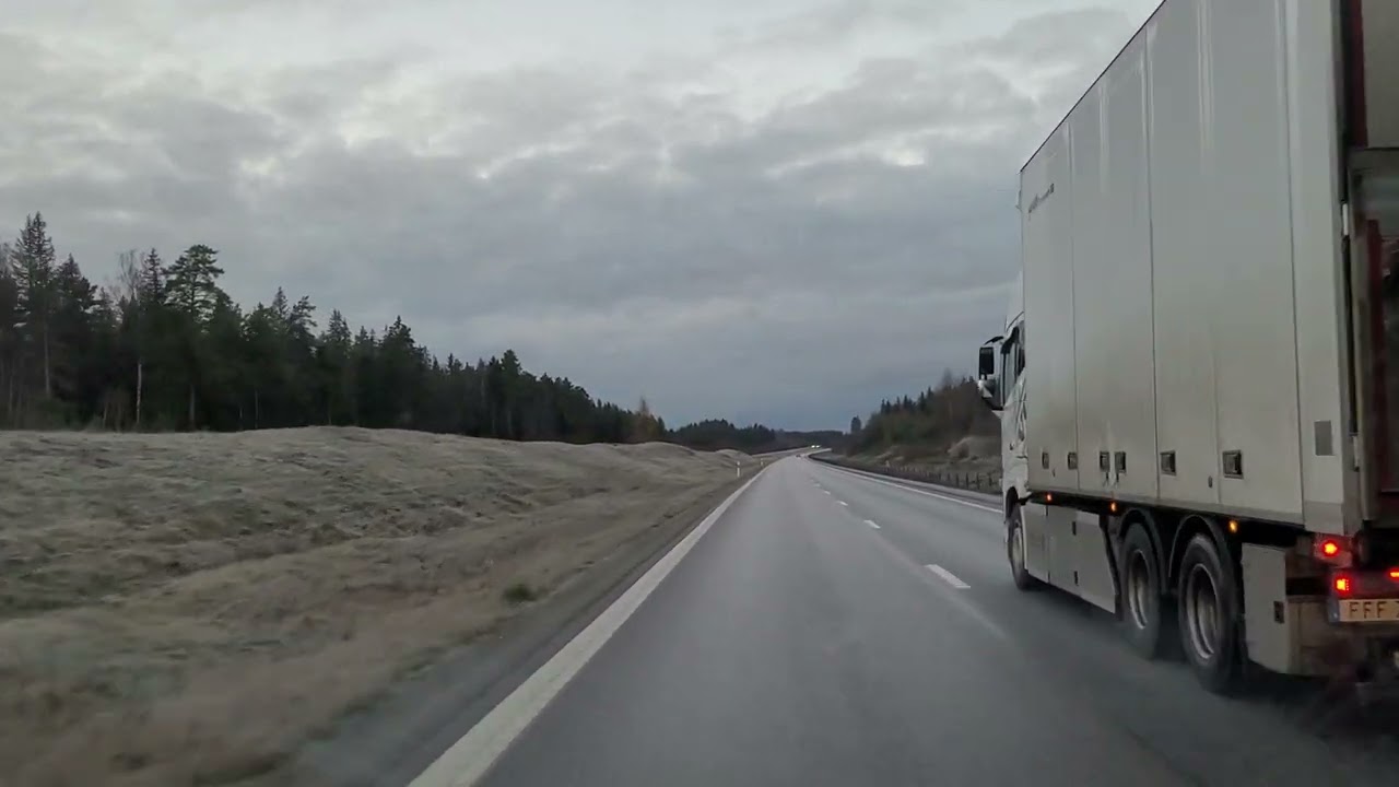 Dashcam drive E4 Gävle in the winter Drive Relaxing Drive Videos