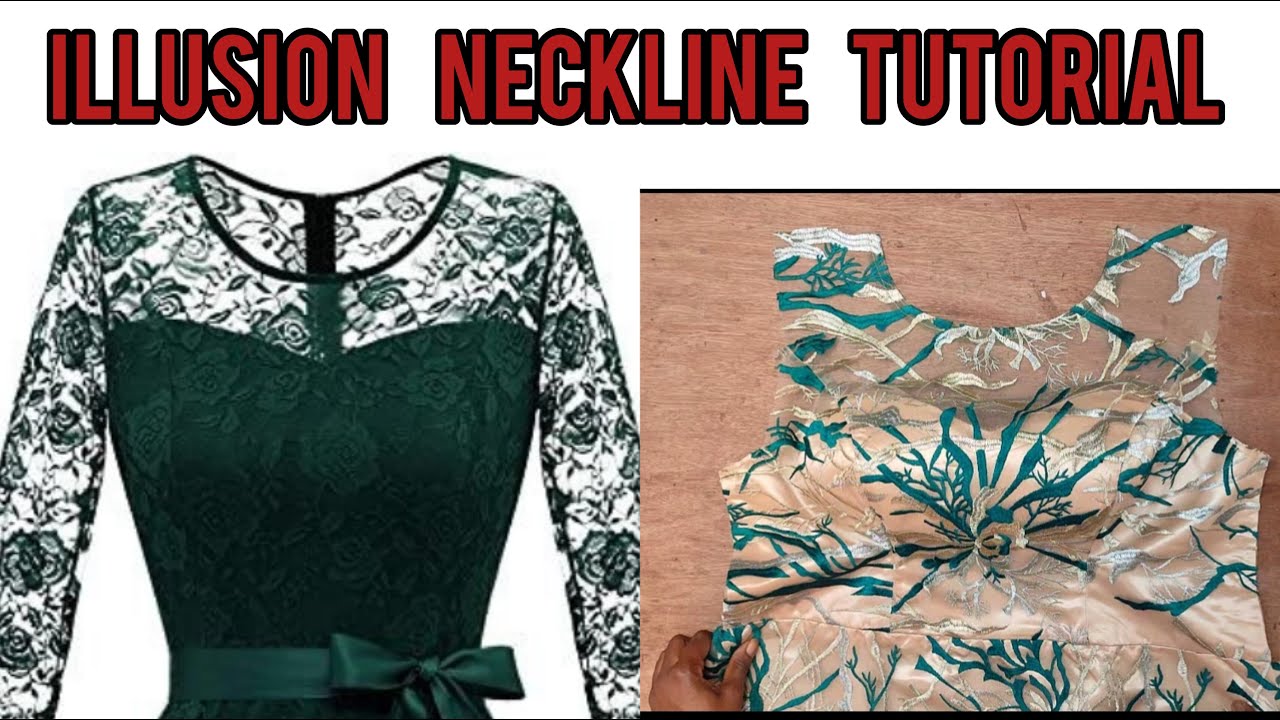 ILLUSION NECKLINE TUTORIAL | HOW TO CUT AND SEW SWEETHEART ILLUSION NECKLINE |CONFIDENSEWS