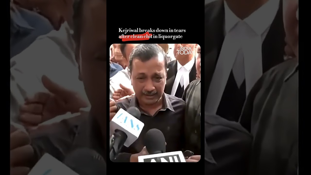 Kejriwal Breaks Down In Tears After Clean Chit In Liquorgate