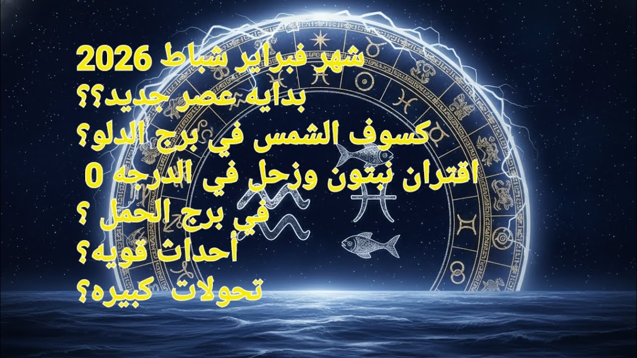 شهر فبراير شباط 2026 بداية عصر جديد  وتحولات كبيره كسوف؟ اقتران ؟اورانوس المباشر والتغيير المفاجيء؟ 