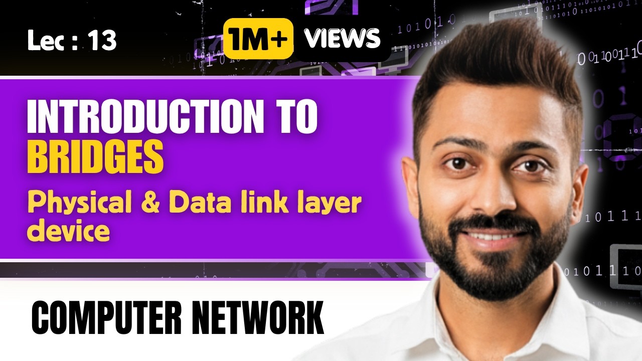 Lec-12: Bridges In Computer Networks | Physical and data link layer device