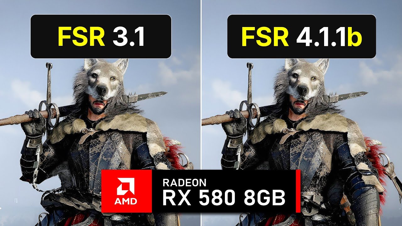 FSR 3.1 vs FSR 4.1 on RX 580 - 9 Games Tested