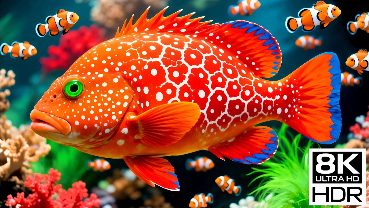 🐠 8K Ultra HD | Beneath the Aquarium Blue &ndash; Discover Hidden Ocean Life