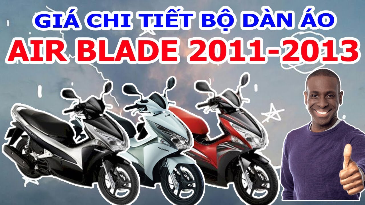 Giá dàn áo xe Honda - Bộ dàn áo Air Blade 2011 dùng chung dàn áo Air Blade 2012 | Toàn Xe Máy
