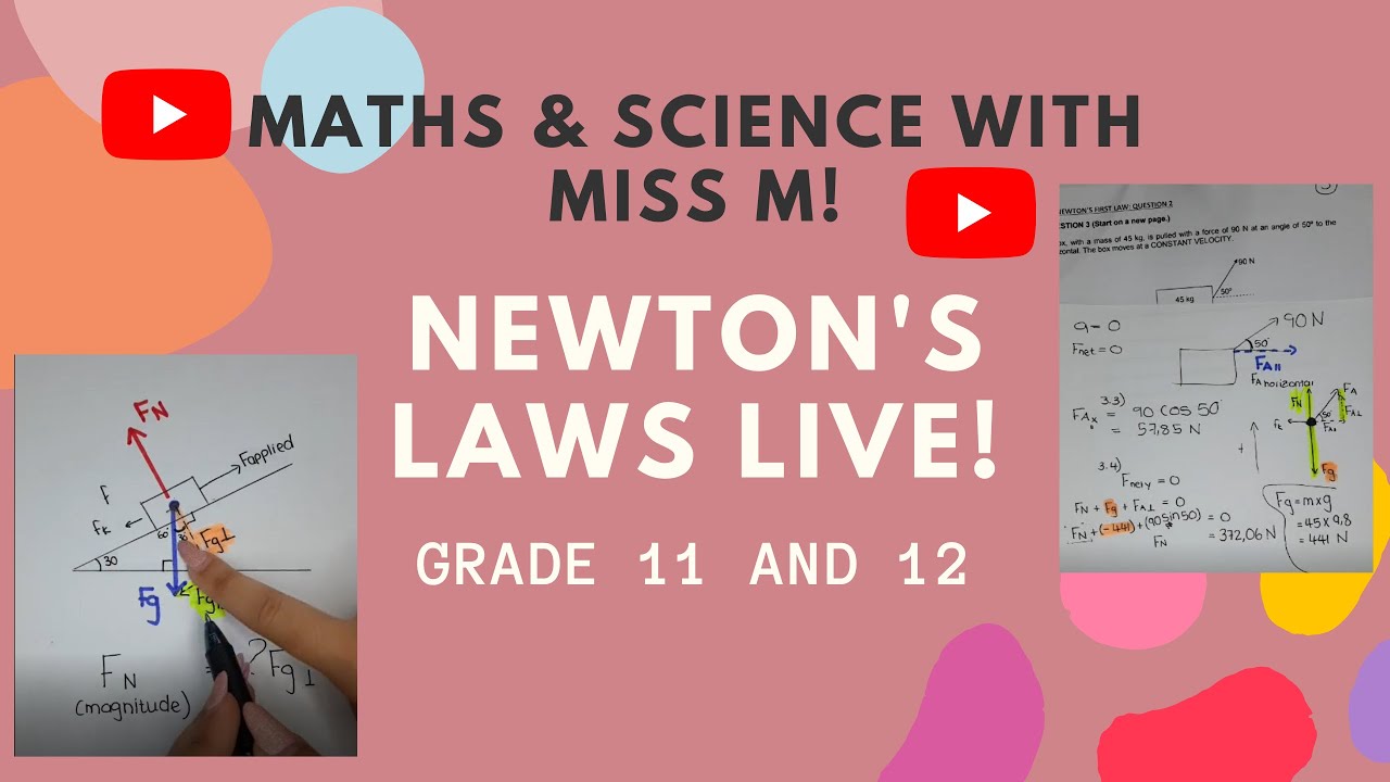 Newtons Laws Grade 11 and grade 12 LIVE lesson