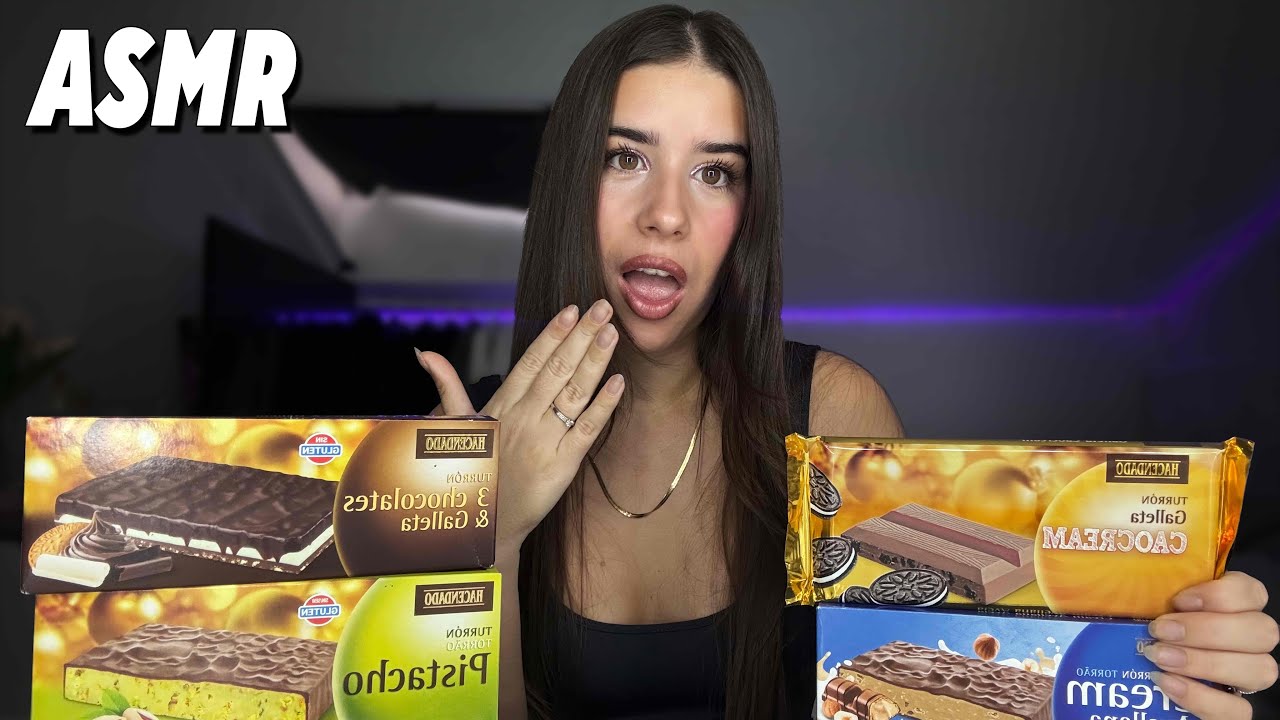 ASMR PROBANDO TURRONES DE MERCADONA 🎄🎅🏼