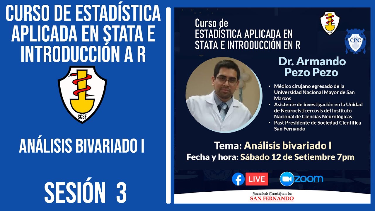 STATA & R - ANÁLISIS BIVARIADO I - Dr. Armando Pezo Pezo