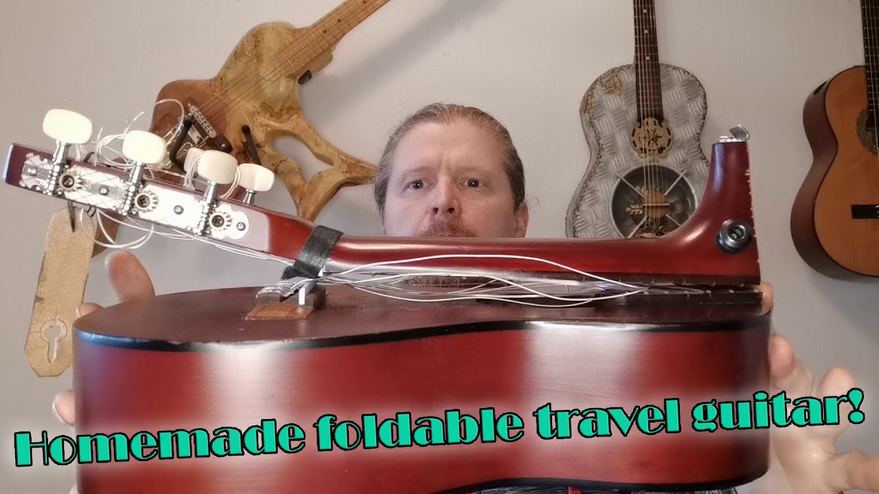 Diy homemade foldable travel guitar!