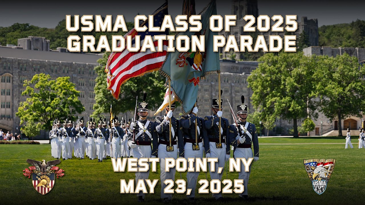 Выпускной парад выпускников Военной академии США 2025 года на равнине, 23 мая 2025 года.