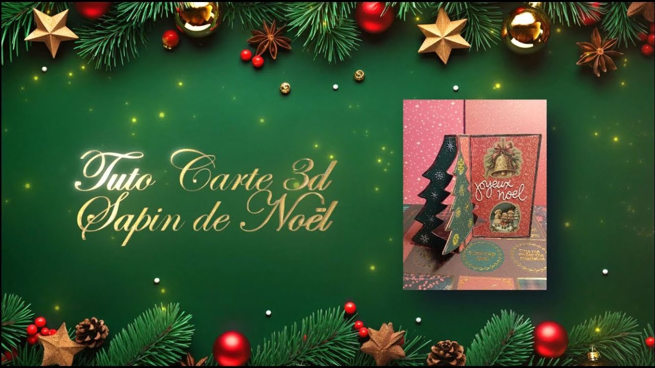 Tuto carte 3D Sapin de Noël