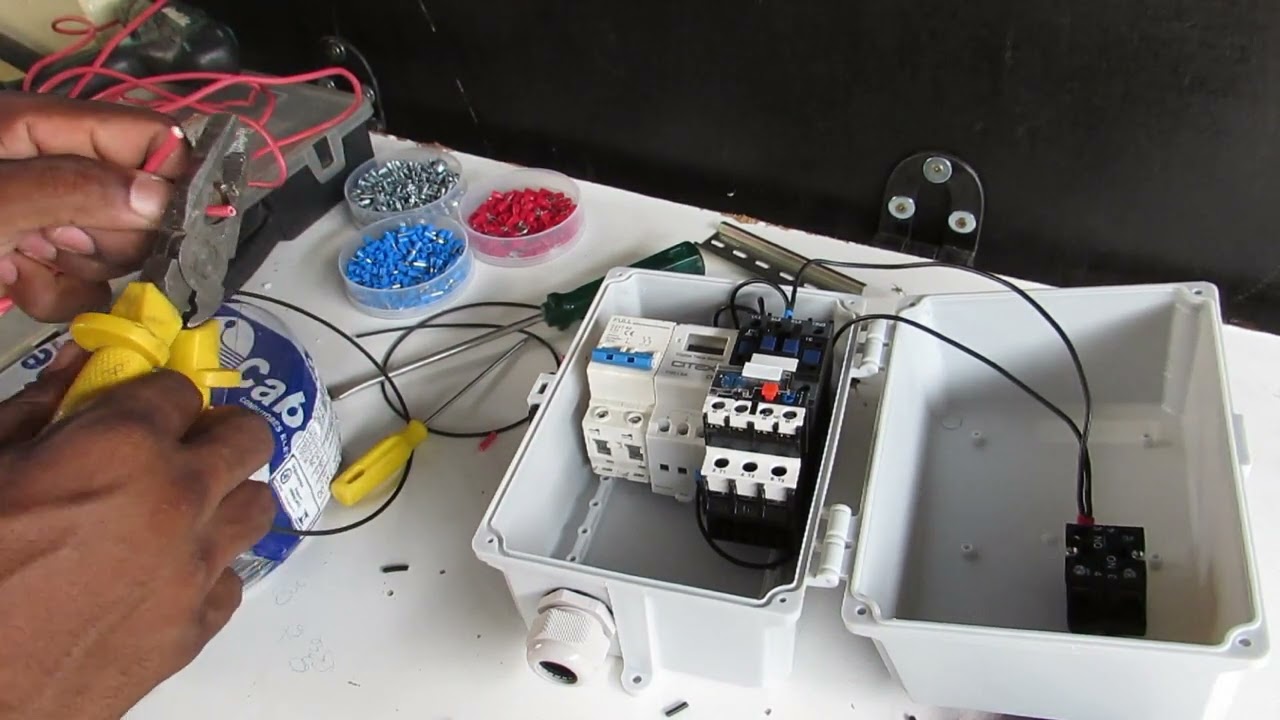 Montagem de painel de comando para Motor de piscina monofasico 220v