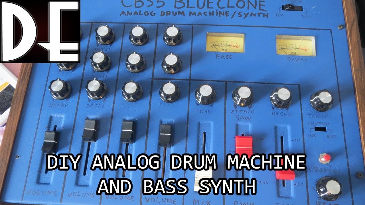 Blue Clone - DIY analog Drum Machine and Bass Synthesizer - WIP update 1