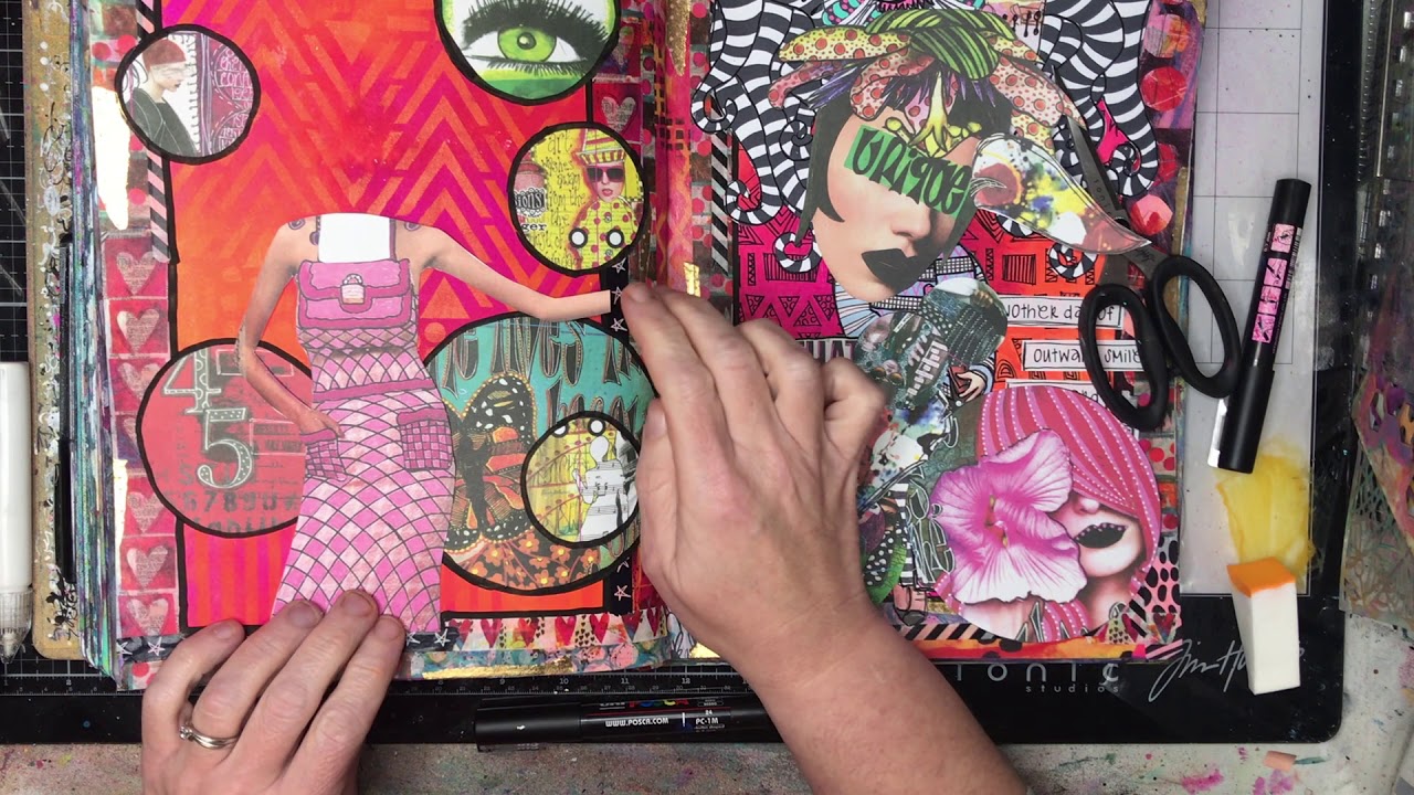 Mixed media fun: Using Dylusions collage sheets