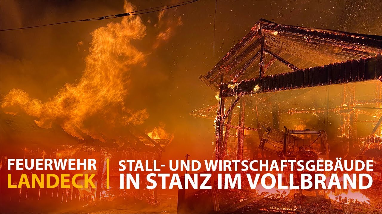 2021 Stall-  und Wirtschaftsgebäude in Stanz in Vollbrand