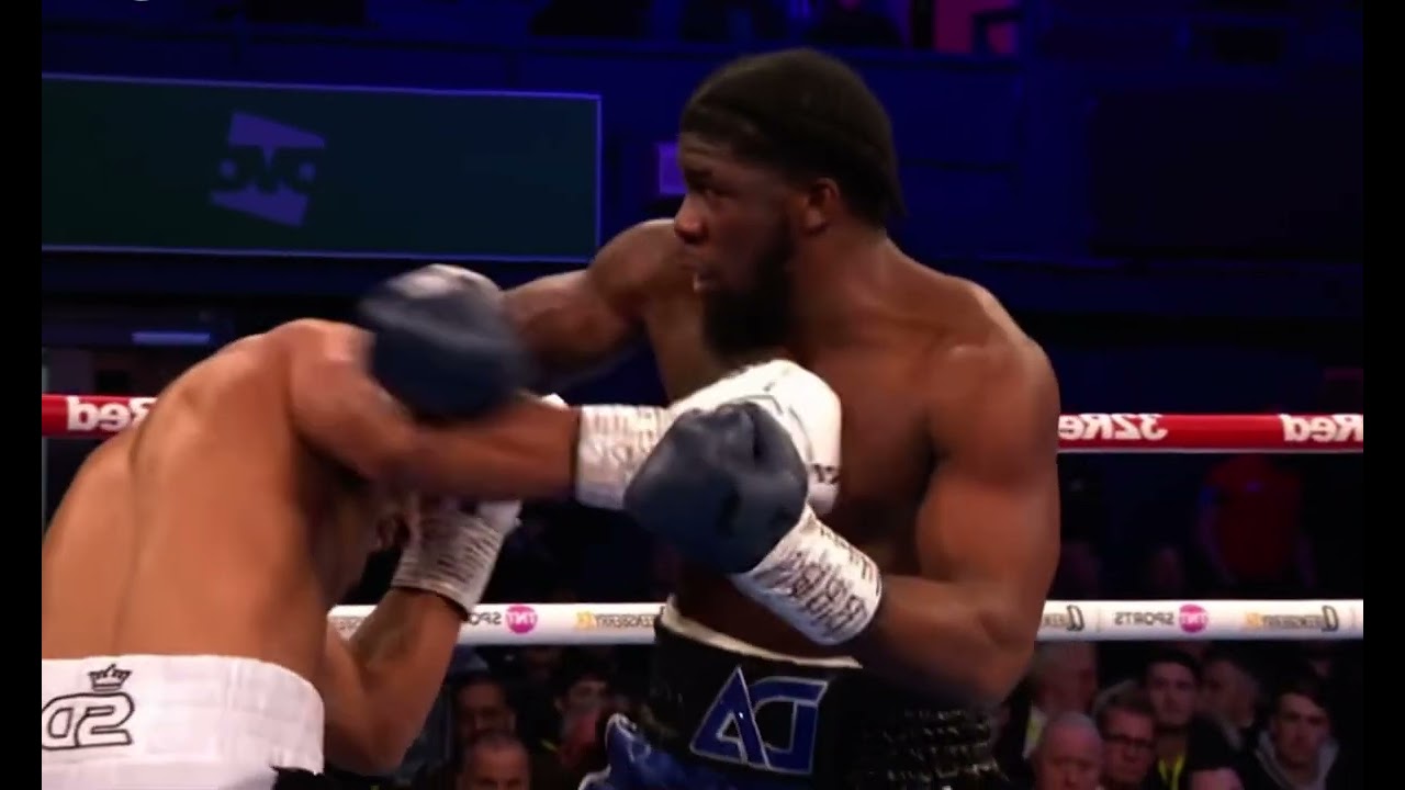 SLOW MO Powerful Head Shot! David Adeleye vs Solomon Dacres 