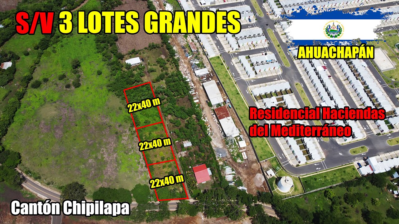 3 Lotes disponibles 22X40m Disponibles en Ahuachapán 😮