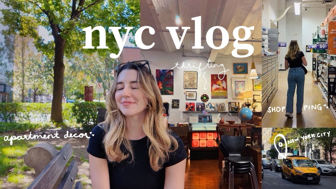 come thrifting & shopping with me for my NYC apartment *a mildly chaotic vlog*