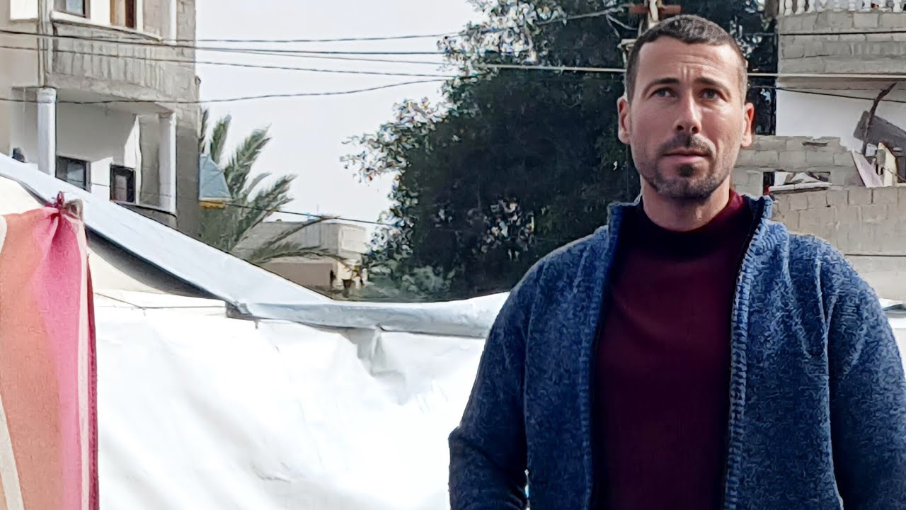 بث ابو المنتصر من غزة قبل أذان المغرب