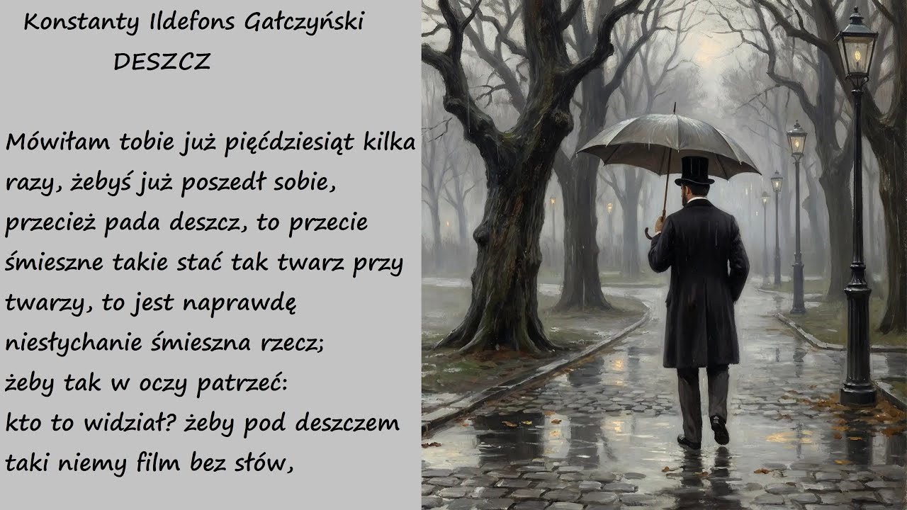 Deszcz Konstanty Ildefons Gałczyński Poezje Wiersze | Poezja Dla Duszy