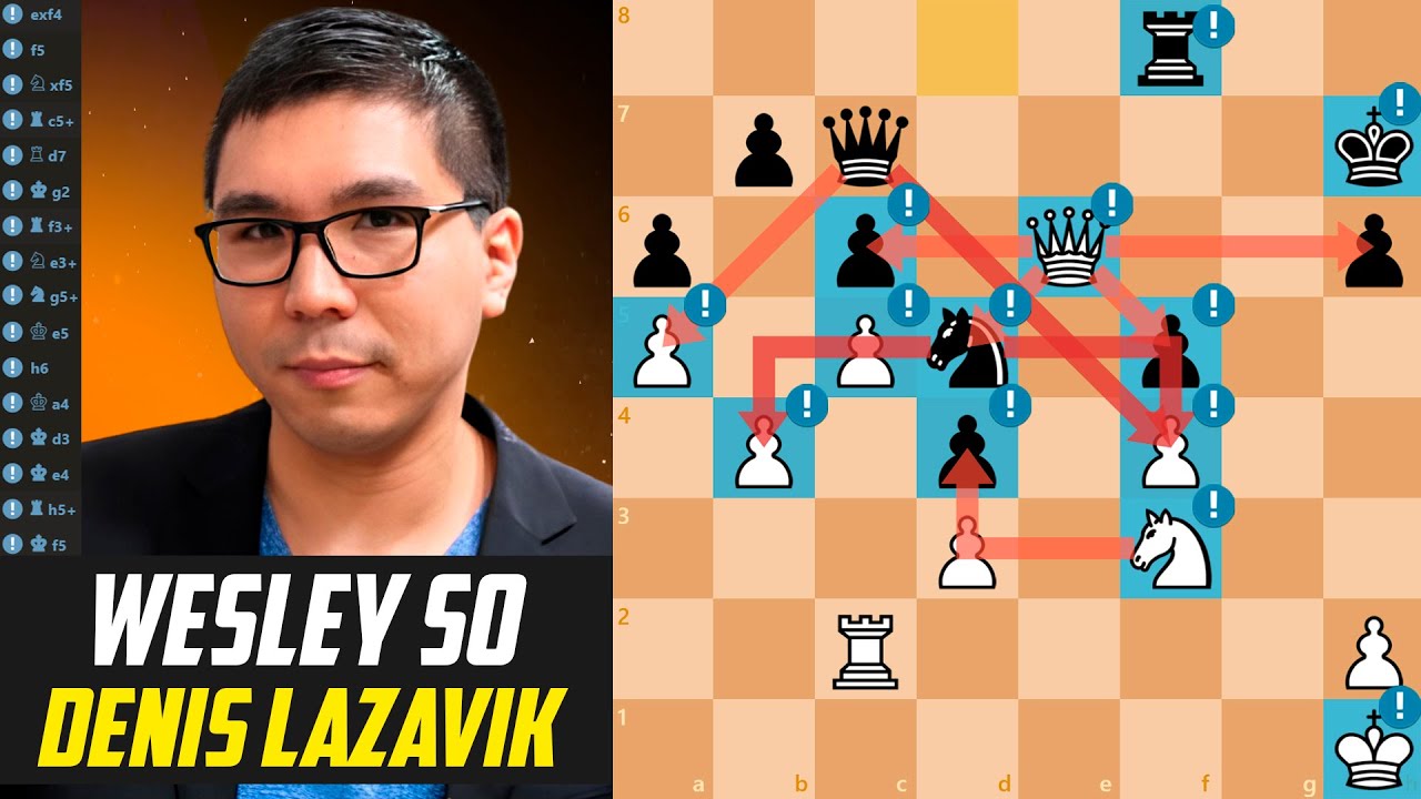 ♟️Wesley So CRUSHES Denis Lazavik!                                                    [Stockfish 17]