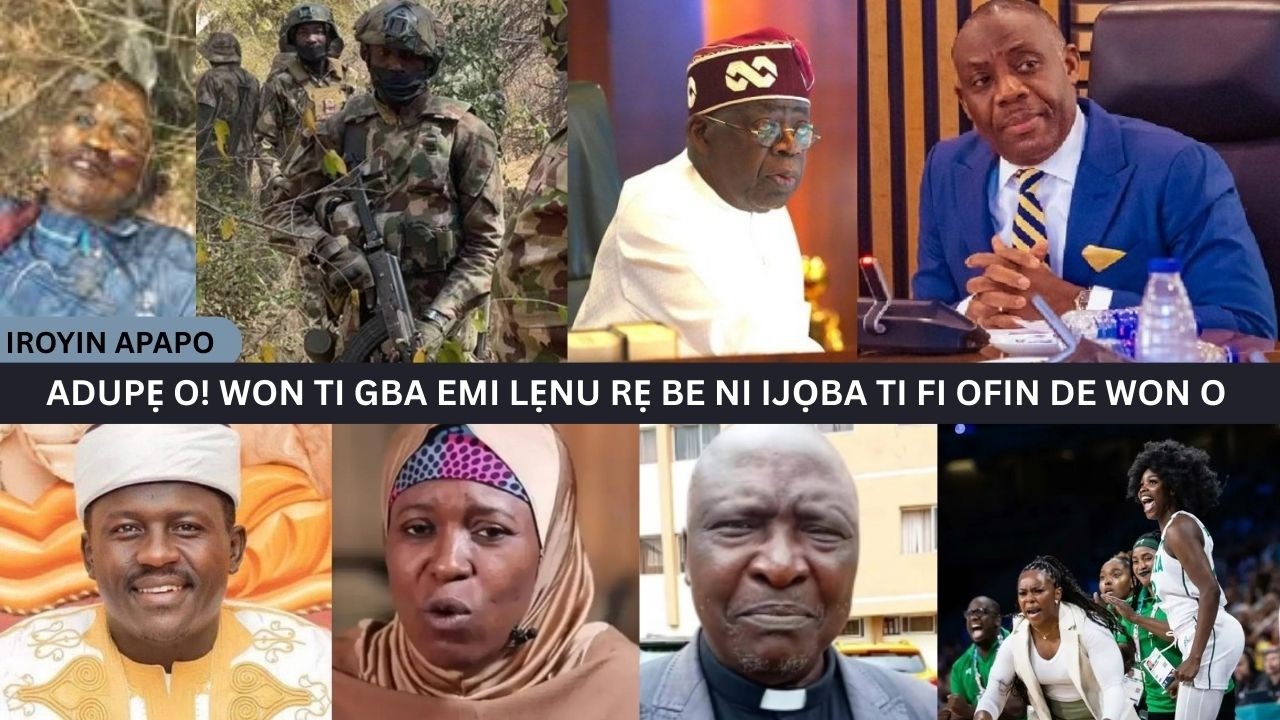 ADUPẸ O! WON TI GBA EMI LẸNU RẸ BE NI IJỌBA TI FI OFIN DE WON O