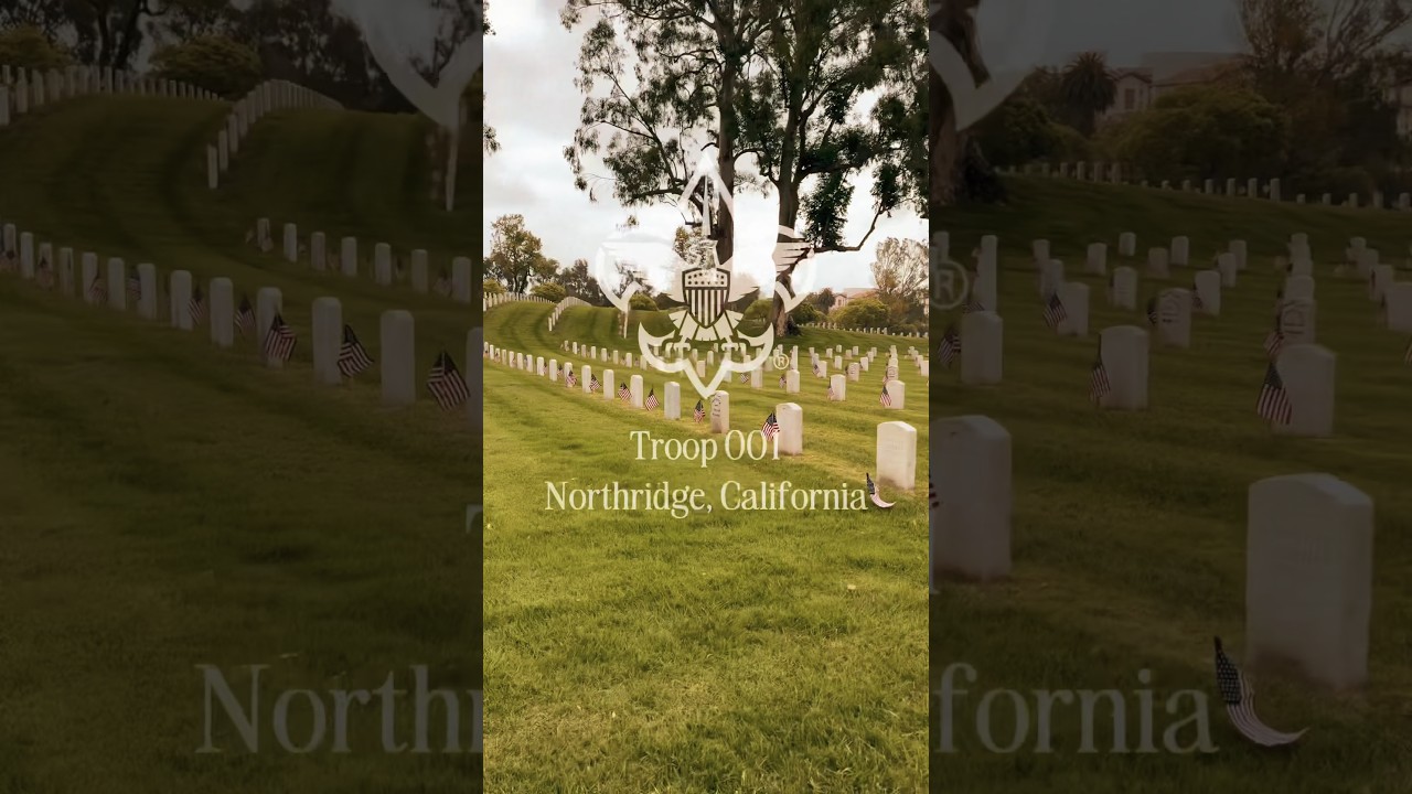 2025 Memorial Day Boy Scouts Flag Placement - Los Angeles National Cemetery 