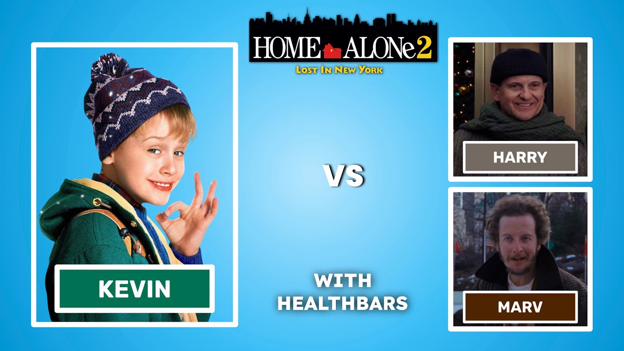 Kevin McCallister Vs. Harry & Marv: (Operation Ho Ho Ho) - With Healthbars 