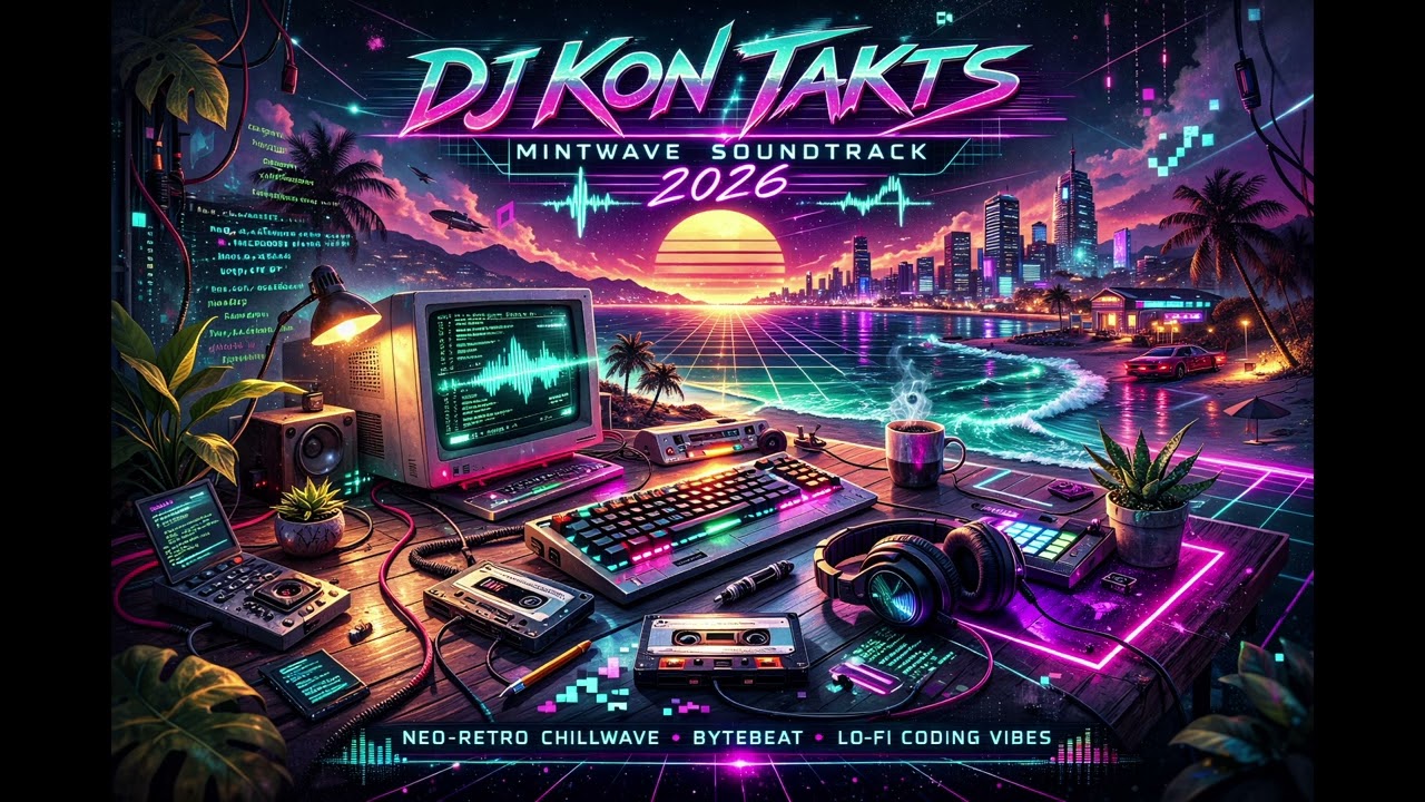 Mintwave Soundtrack 2026 - Dj KON TAKTS Neo-retro chillwave с примесью bytebeat и lo-fi coding vibes