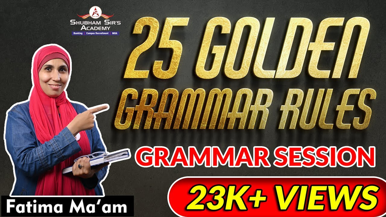 RBI OFFICE ATTENDANT || GRAMMAR SESSION || Fatima Ma'am || 19-03-2021 