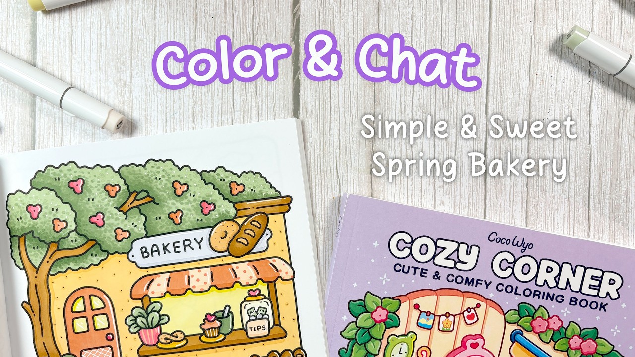 Color and Chat with Me | Sweet Peach Bakery | Cozy Corner by Coco Wyo