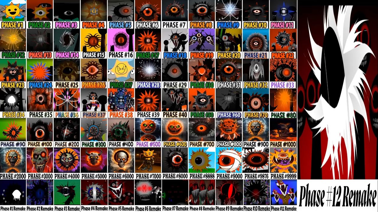 Incredibox Sprunki Mix All Phases Mr Sun: Phase 1&ndash;10 VS Phase 1000 VS Phase 9999 VS Phase Remake 12🔥