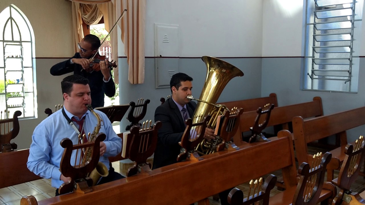 Violino, Sax e Tuba- HINO 201 Deus nos Guarde-CCB Lauci