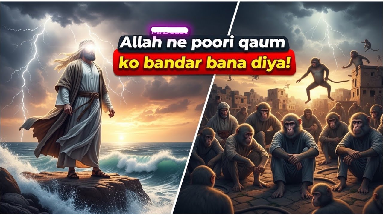 “Allah ne poori qaum ko bandar bana diya|| Hazrat Dawood As||By NoorEislam-w9y#islamicvideo