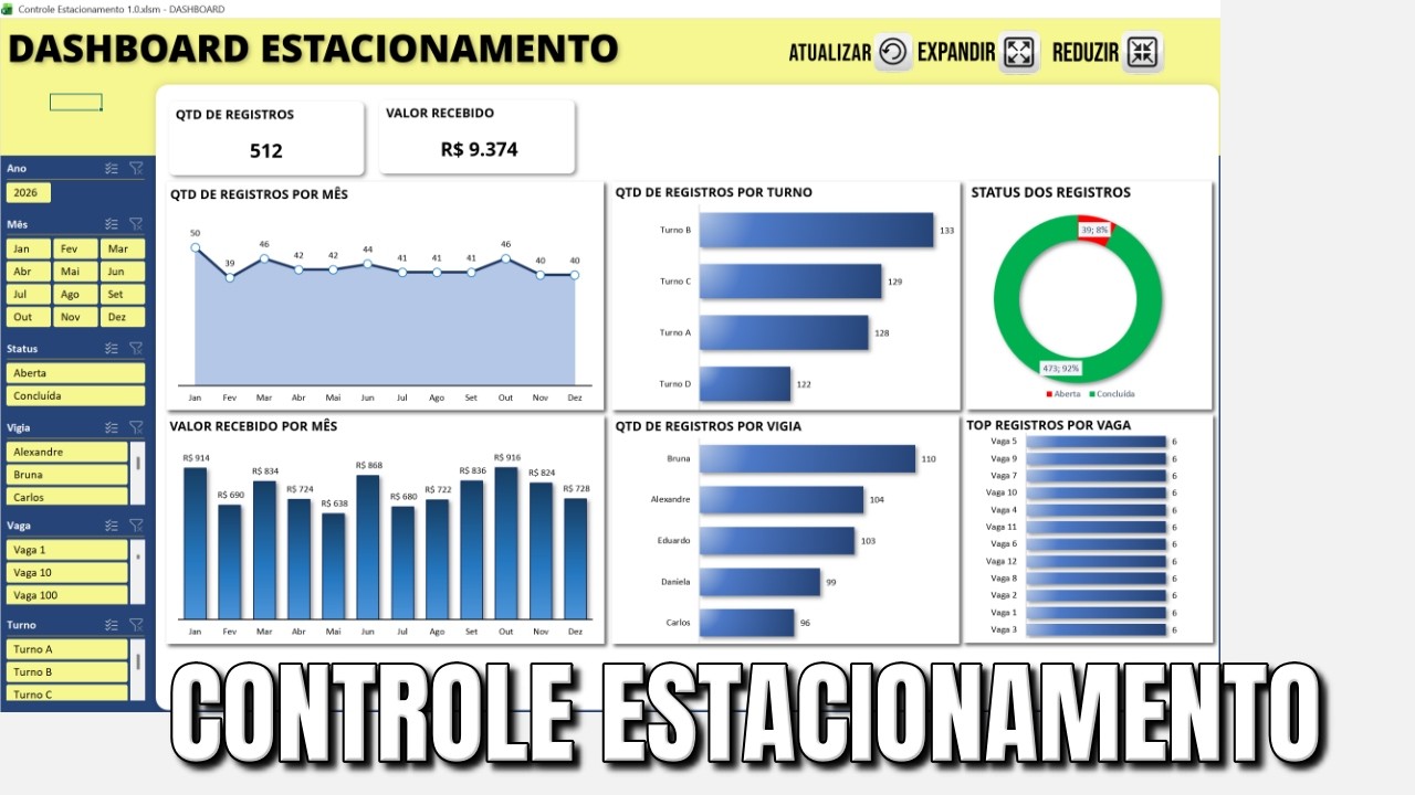 Planilha controle de Estacionamento 1.0
