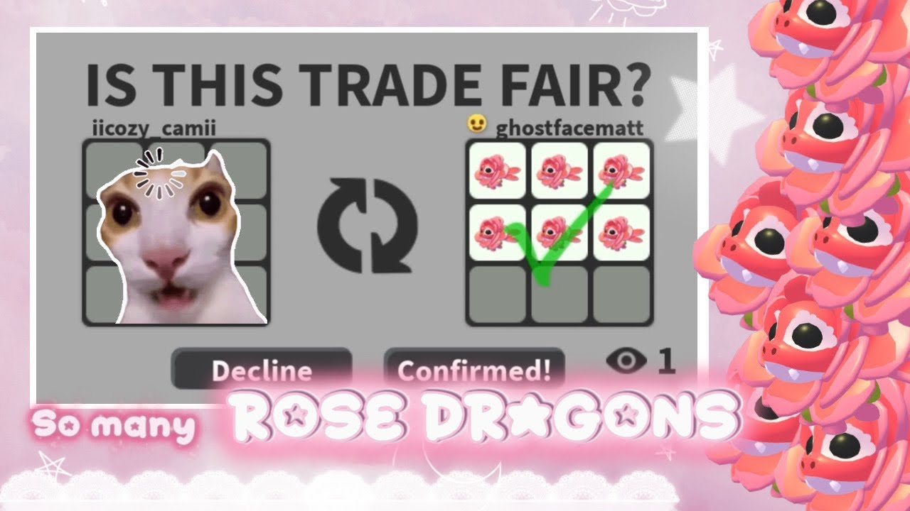 So many rose dragons - 30 SUCCESSFUL adopt me trades