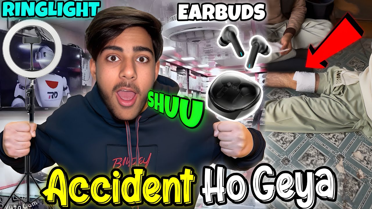 Accident ho geya🤯 Ringlight aur Earbuds khareed liye😍
