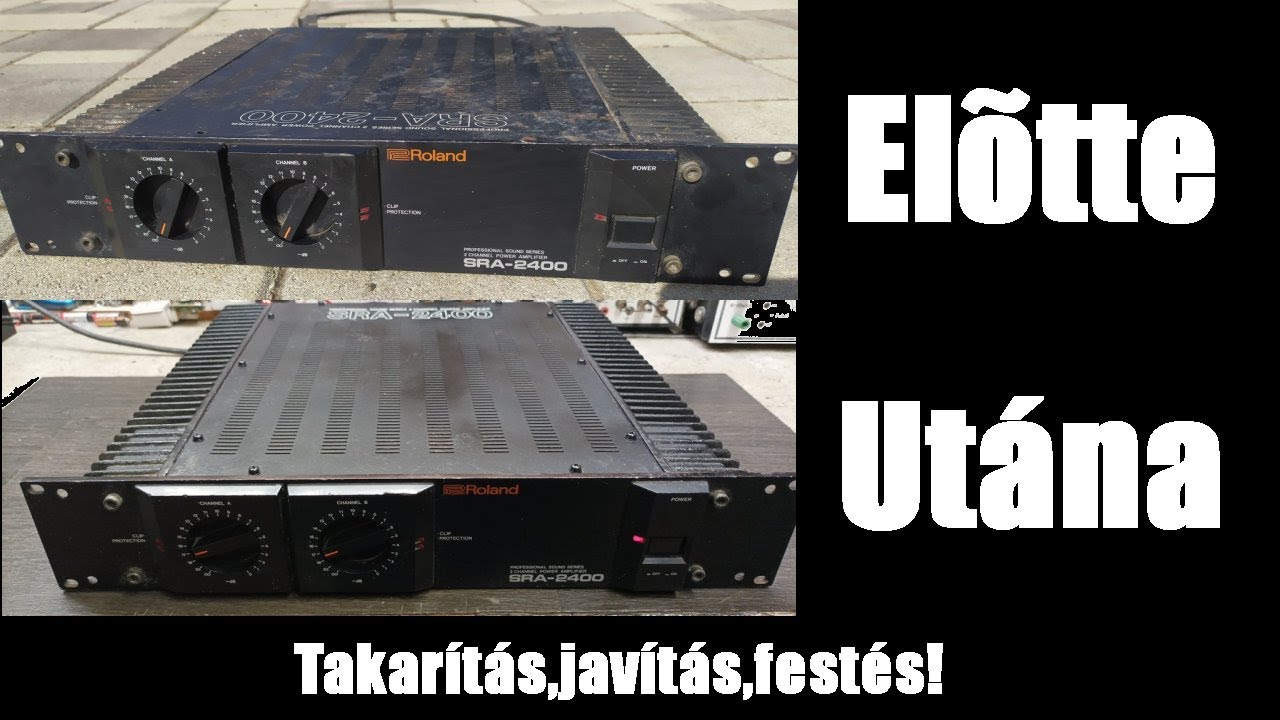Roland SRA-2400 felújítás, javítás. (Ilyen egy Vintage PA végfok.)