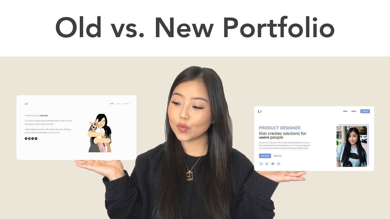 Old vs. new portfolio (UX/Product Design)