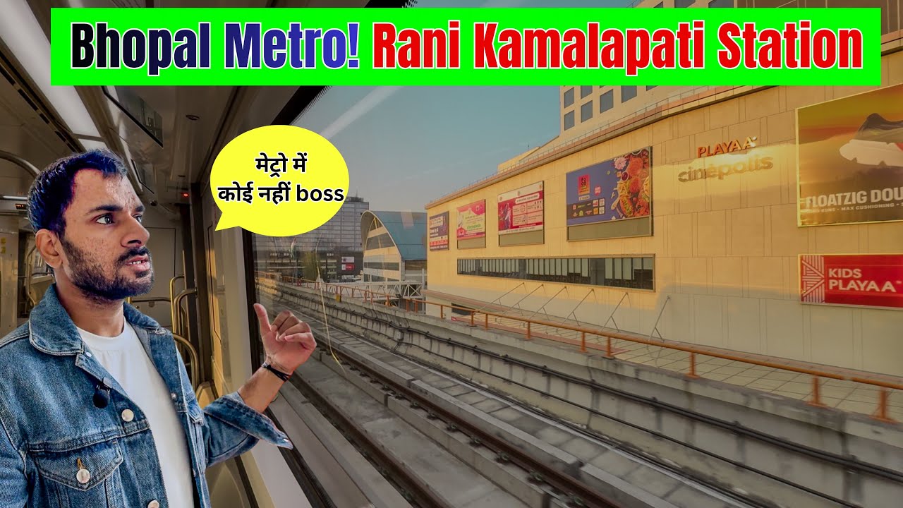 My First Ride in Bhopal Metro! 🚄 + Rani Kamalapati Station | Empty Trains & Luxury Stations!