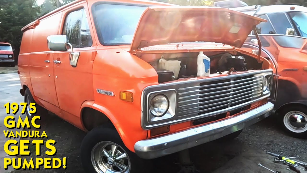1975 GMC Vandura Get's Pumped!  Power Steering Pump R & R