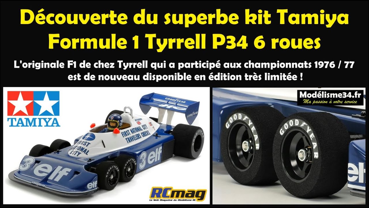 Découverte de l'original kit Tamiya Formule 1 Tyrrell P34 6 roues