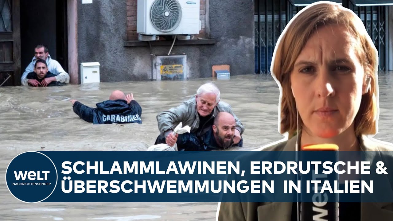 UNWETTERKATASTROPHE IN NORDITALIEN: Überschwemmungen & Schlammlawinen -Acht Tote, Tausende evakuiert