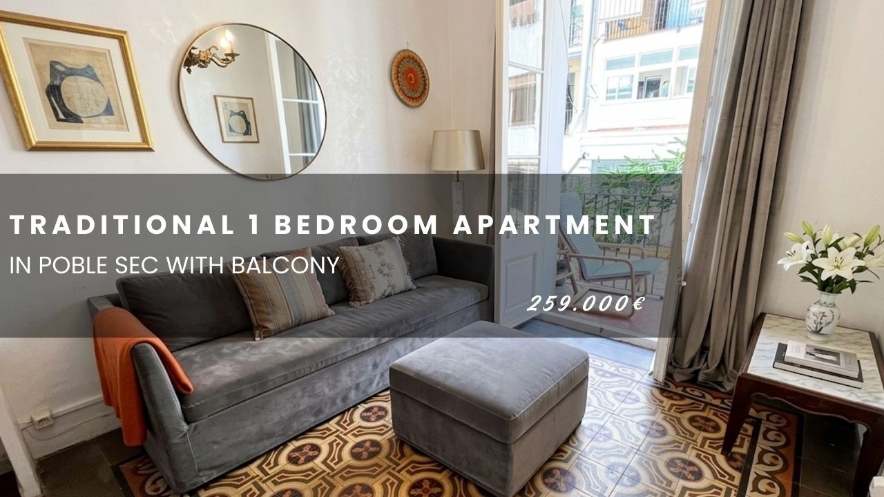 Traditional 1 Bedroom Apartment in Poble Sec with Balcony