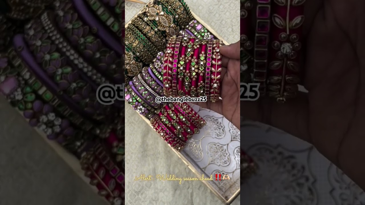 ✨ Bridal bangles that sparkle with love.  whatsall 9553115151 for bookings #desibrides #indianbrides