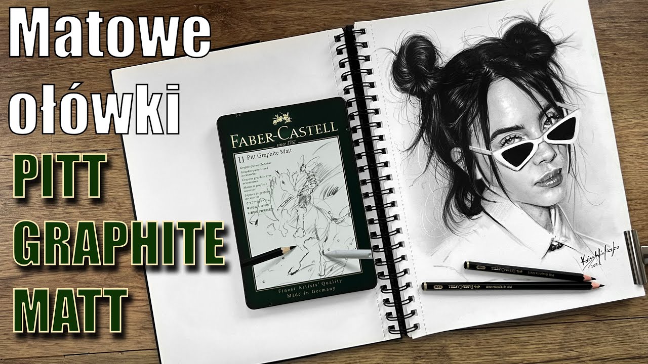 OŁÓWKI FABER CASTELL PITT GRAPHITE MATT - TEST RECENZJA + RYSUJĘ BILLIE EILISH